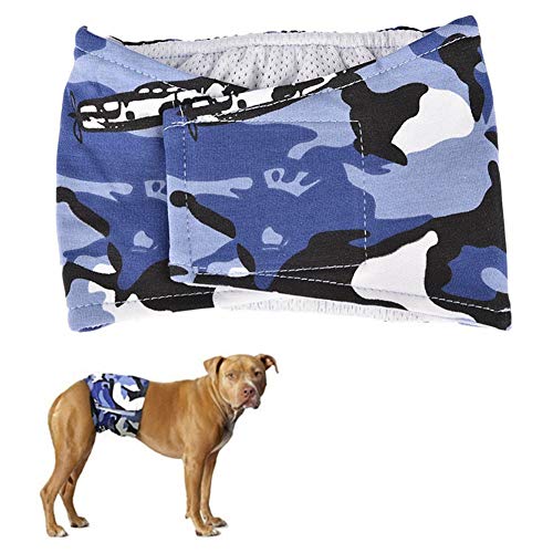 Hundewindeln Hundewindeln Rüde Windeln Medium Size Pants Einstellbare Hundewindeln Hunde-Damenbinden Hundeunterwäsche Physiologische Haustierhosen Blue,l von KANKOO