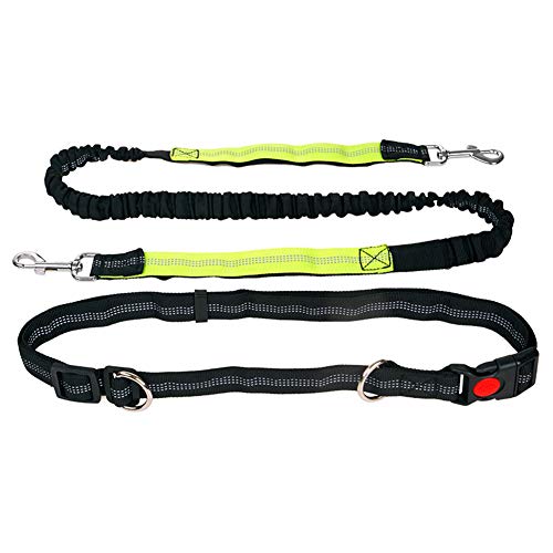 Joggingleine Hunde Joggingleine Hund Mit Bauchgu Anti-Pull-Hundeleine Slip Lead für Hunde Taille Hund führen Hundegürtel Hundegürtel Hund läuft Blei Black von KANKOO