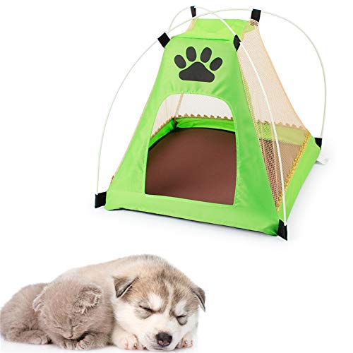 Katzen Zelt Outdoor haustierzelt Welpenhaus Pop Up Hundezelt Katzenhaus im Freien Hund Sonnenschirm Hundezeltbett Wasserdichtes Hundezelt Green von KANKOO