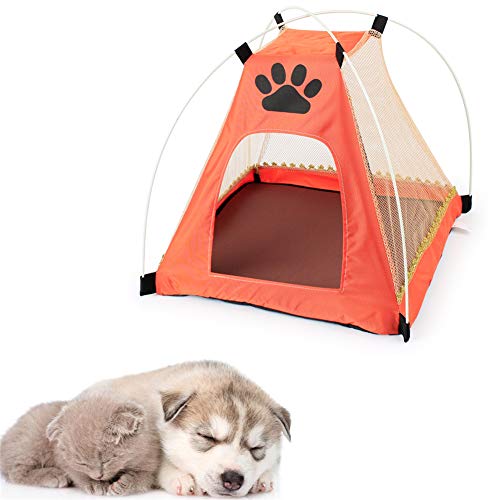 Katzen Zelt Outdoor haustierzelt Welpenhaus Pop Up Hundezelt Katzenhaus im Freien Hund Sonnenschirm Hundezeltbett Wasserdichtes Hundezelt orange von KANKOO