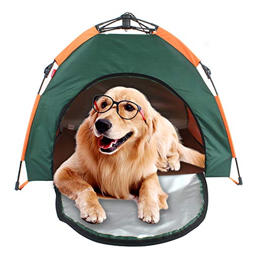 Katzen Zelt Outdoor hundezelt Indoor Welpenhaus Hundebett im Freien Hundebett mit Sonnenschirm Pop Up Hundezelt Faltbares Katzenbett von KANKOO