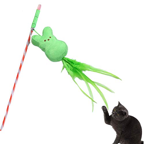 cat Toy katzenspielzeug Set Katzen-Teaser Katzen Angelruten Spielzeug Katzenspielzeug mit Federn Katzen Zauberstab Spielzeug Katzenfederspielzeug c von KANKOO