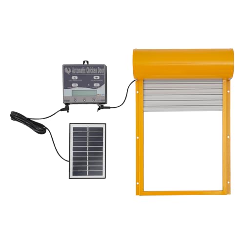 Automatische Hühnerstalltür Hühnerklappe Solar mit LCD Display und Fernbedienung 4 Betriebsmodi Automatische Hühnerklappe Hühnertür Anti-Pinch IP67 Elektrische Hühnerklappe Automatisch 20.5x29.5cm von KAPIPALA