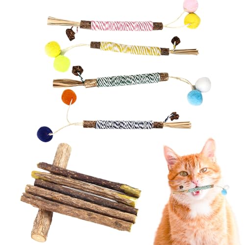 KARELLS Katzenminze Sticks für Katzen, Katzenminze Sticks, 10 Stück Matatabi-Kausticks, Kausticks für Katzen, Matatabi Katze Kauspielzeug, Matatabi Stick Katze Sticks, Katzen Zahnpflege von KARELLS