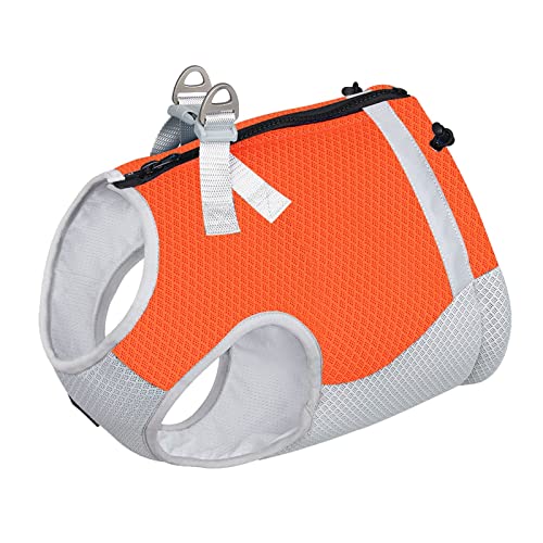 Kühlweste für Hunde Haustier Kühlweste Atmungsaktiv Kühljacke für Klein Mittel Hunde weich Kühlmantel für Sommer Aktivitäten Draußen Wandern Training (L, Orange) von KAREN66