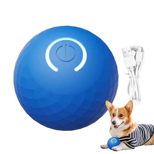 KARFRI Wicked Ball für Hunde, 300 mAh rotierende Rollbälle, bissfest, automatisch beweglicher Hundeball, wiederaufladbarer Katzenspielzeugball für Jagd, Jagd und Training (5,2 cm) von KARFRI