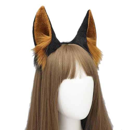 Cosplay Hundeohr Stirnbänder Karneval Anime Charakter Haarband Hundeohr Stirnbänder Plüsch Weihnachten Haarreifen von KASFDBMO