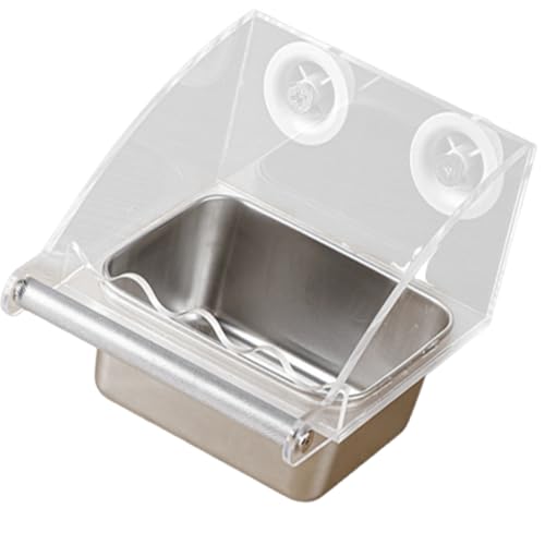 KASFDBMO Vogel-Futternapf, Futterbox für Papageien, Käfig, Futterspender für Papageien, Käfig für Wellensittiche, Nymphensittiche, Finken KASFDBMO Vogel-Futternapf, Futterbox für Papageien, Käfig, Futterspender für Papageien, Käfig für Wellensittiche, Nymphensittiche, Finken von KASFDBMO