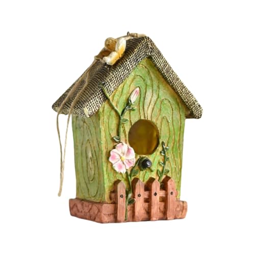 KASFDBMO Vogelnest Outdoor Nest Box Versteck für Vogel Handwerk Nest für Kolibri mit Unterschlupf bemaltes Haus KASFDBMO Vogelnest Outdoor Nest Box Versteck für Vogel Handwerk Nest für Kolibri mit Unterschlupf bemaltes Haus von KASFDBMO