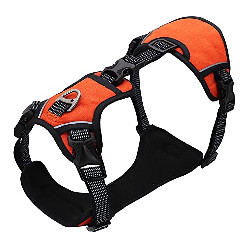 Haustierzubehör Reflektierender Nylonhundkabelbaum for mittlere große Hunde ohne Ziehen Sie große Hundekabelbaumweste for Gehenstraining (Color : Orange, Size : M1) von KASUK