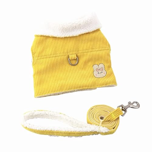 Haustierzubehör Warm Hundekleidung Fleece süße Hunde Weste Kabelbaum Set for Herbst- und Winterkatze Kleidung (Color : D, Size : XS1) von KASUK