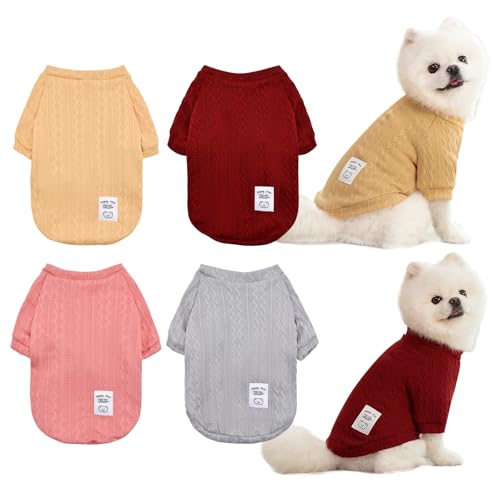 KATOLK Hundekleidung für kleine Hunde, Strickpullover (Größe M) von KATOLK