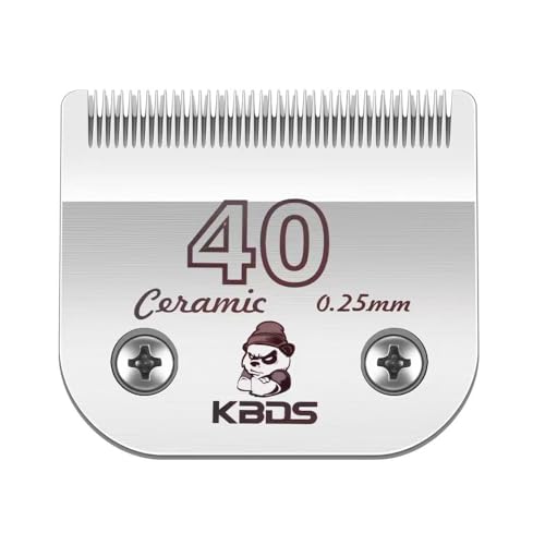 KBDS 40 abnehmbare Keramik-Klingen, kompatibel mit den meisten Andis, Wahl A5-Schermaschinen, aus Keramikklinge und Karbonstahlklinge, 0,25 mm Schnittlänge, #40 Klinge KBDS 40 abnehmbare Keramik-Klingen, kompatibel mit den meisten Andis, Wahl A5-Schermaschinen, aus Keramikklinge und Karbonstahlklinge, 0,25 mm Schnittlänge, #40 Klinge von KBDS