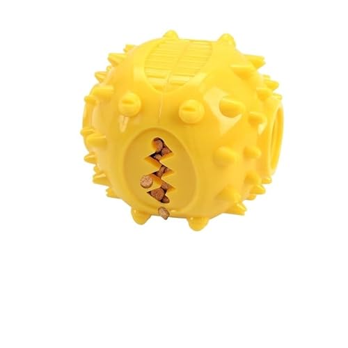 Food Dispenser Dog Toys Dog Puzzle Feeding Balls Interactive Slow Feeder Toys Unwind Interactive Dog Toys Pet Dog Chew Toys For Small Medium Cats & Dogs Interactive Toys Anxiety Relief Teething(Yellow von KCHYCV