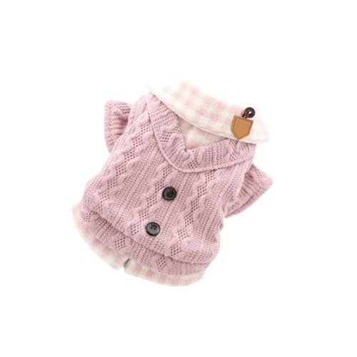 Winter einfacher Haustier-Strickpullover, Haustier-Dackel-Strickpullover, warmer, weicher und atmungsaktiver Hundepullover, geeignet for kleine und mittelgroße Hunde, helle Farben, einfach an- und aus von KCHYCV