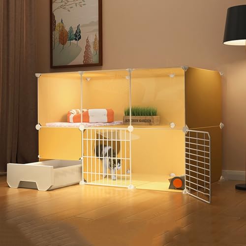 KCTOT Katzenkäfig， DIY-Katzenlaufstall，transparent Small Animal Cage，Innenbereich Großer Katzenkäfig，Cat Enclosures for Indoor Cats Enclosed (Color : 107x47x72cm(42x19x28in)) von KCTOT