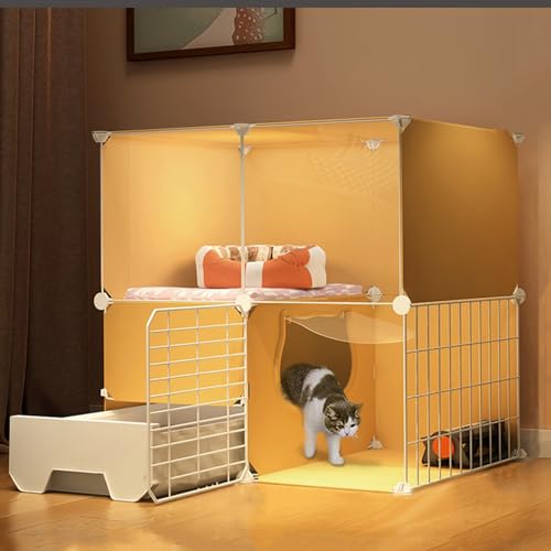 KCTOT Katzenkäfig， DIY-Katzenlaufstall，transparent Small Animal Cage，Innenbereich Großer Katzenkäfig，Cat Enclosures for Indoor Cats Enclosed (Color : 72x37x72cm(28x15x28in)) von KCTOT