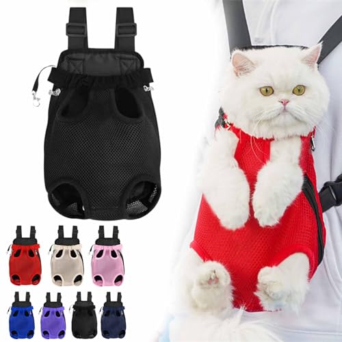 Furry Pawsy Carrier,Furry Pawsy Cat Backpack,Furry Pawsy Cat Carrier,Adjustable Pet Sling Carrier,Pet Dog Front Chest Carriers Backpack,Portable Cat Travel Backpack (L_(38CM),1pcs-A) von KDAKSA