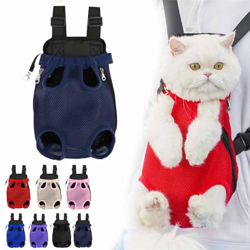 Furry Pawsy Carrier,Furry Pawsy Cat Backpack,Furry Pawsy Cat Carrier,Adjustable Pet Sling Carrier,Pet Dog Front Chest Carriers Backpack,Portable Cat Travel Backpack (L_(38CM),1pcs-B) von KDAKSA