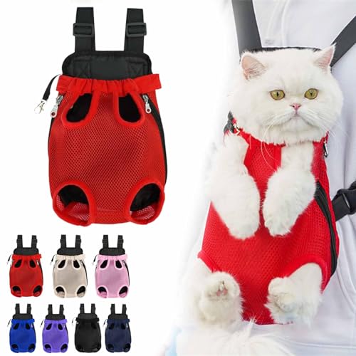 Furry Pawsy Carrier,Furry Pawsy Cat Backpack,Furry Pawsy Cat Carrier,Adjustable Pet Sling Carrier,Pet Dog Front Chest Carriers Backpack,Portable Cat Travel Backpack (L_(38CM),1pcs-D) von KDAKSA