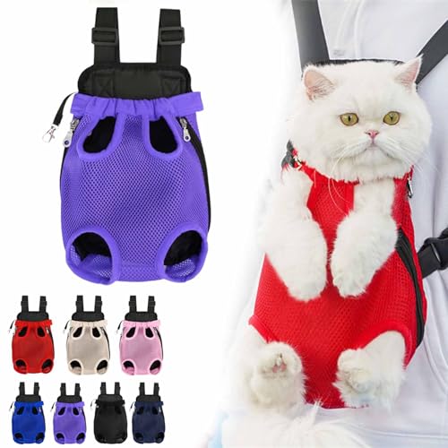 Furry Pawsy Carrier,Furry Pawsy Cat Backpack,Furry Pawsy Cat Carrier,Adjustable Pet Sling Carrier,Pet Dog Front Chest Carriers Backpack,Portable Cat Travel Backpack (L_(38CM),1pcs-E) von KDAKSA