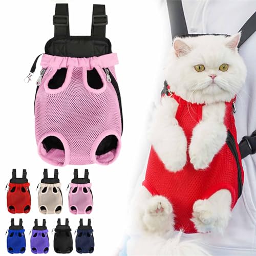 Furry Pawsy Carrier,Furry Pawsy Cat Backpack,Furry Pawsy Cat Carrier,Adjustable Pet Sling Carrier,Pet Dog Front Chest Carriers Backpack,Portable Cat Travel Backpack (L_(38CM),1pcs-G) von KDAKSA