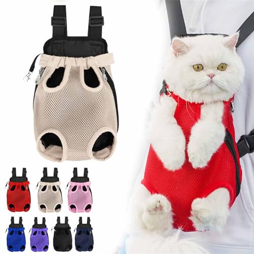 Furry Pawsy Carrier,Furry Pawsy Cat Backpack,Furry Pawsy Cat Carrier,Adjustable Pet Sling Carrier,Pet Dog Front Chest Carriers Backpack,Portable Cat Travel Backpack (S_(25CM),1pcs-C) von KDAKSA