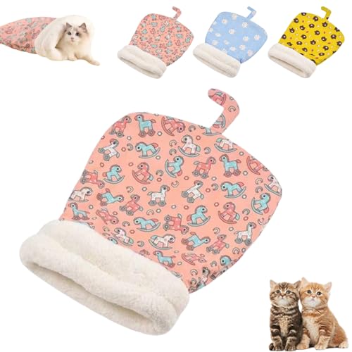 KDAKSA Katze Winter Schlafsack, Katze Schlafsack, Katze Schlafsack für Indoor-Katzen, Winter Katze Schlafsack,weiche Plüsch große Katze Sack selbst warmes Katzenbett (Einheitsgröße,1Stück-A) von KDAKSA