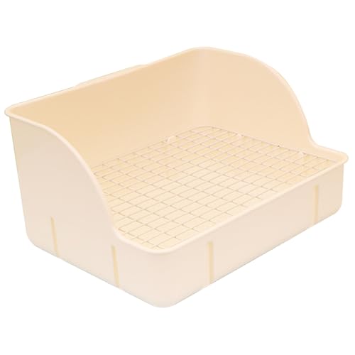 Kaninchendrüsenbox, 11.4x8.7x6.1 '' Plastic Bunny Müllschachtel mit abnehmbarem Rost, leicht zu reinigende Meerschweinchen -Katzentoilette für Kaninchen, Meerschweinchen, Frettchen und Chinchilla, Bu von KDAMGOQE