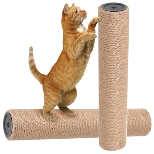 KDAMGOQE Kratzer nach Ersatz Katzenkratzen nach Ersatz 2PCS Jute Kratzer nach Ersatz DIY -Katzenbäumen und Katzentürme Katzenmöbel Beschützer Katze Kratzpfosten 2.4x15,8 Zoll von KDAMGOQE