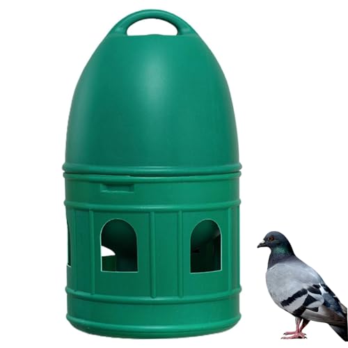 Pigeon Waterer, 5L Wetterfestes Vogelwasserfuttermittel mit mehreren Fütterungsanschluss, leckdichtem Hangesvogel -Wasserspender mit flachem Boden, PP -Taubenfuttermittel für Innen im Freien, Vogelwa von KDAMGOQE