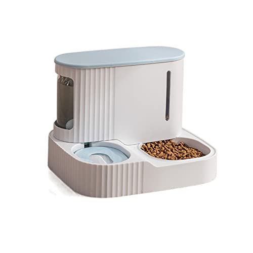 3L Pet Cat Food Bowl Hundefutterautomat mit Trockenfutteraufbewahrung Katze Trinkwassernapf Sicherheitsmaterial liefert Wasser für Ihr Haustier haben (Color : 2-Green, Size : 1) von KDAWN