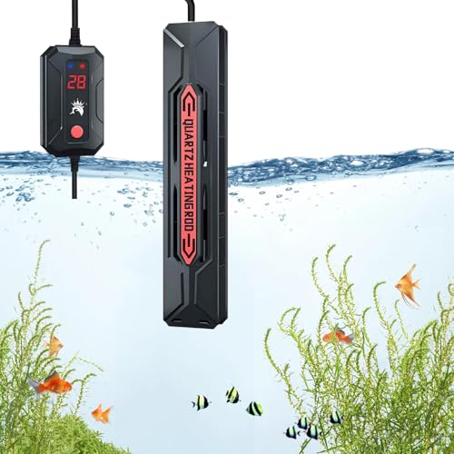 Aquarium heizung,300W heizstab aquarium mit einstellbarer temperatur,tauchsieder mit Übertemperaturschutz und Wassertrennungsfunktion,Externer Regler,für Süß- und Meerwasseraquarien bis zu 200 L von KDFALO