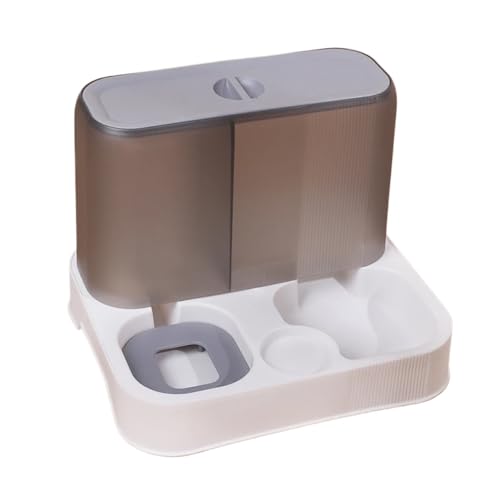 Pet Bowl Automatische Feeder Wasser Lebensmittel Lagerung Spender Hund Katze Schüssel Haustier Liefert Fütterung Waterer Hund Zubehör Pet Feeder (Color : Grey) von KDMOWHON