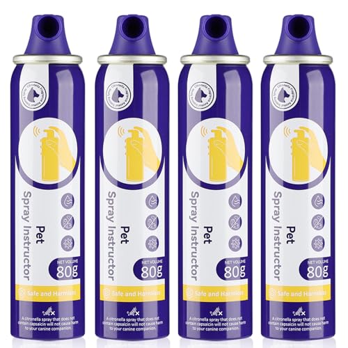 KDSZJDV Hundetrainer-Spray, 80 ml, 4 Stück, Hundetrainer-Spray, um unerwünschte Verhaltensweisen zu stoppen, Haustier-Trainer-Spray, Bellen, Springen, Stehlen von Lebensmitteln, sicher, menschlich und von KDSZJDV