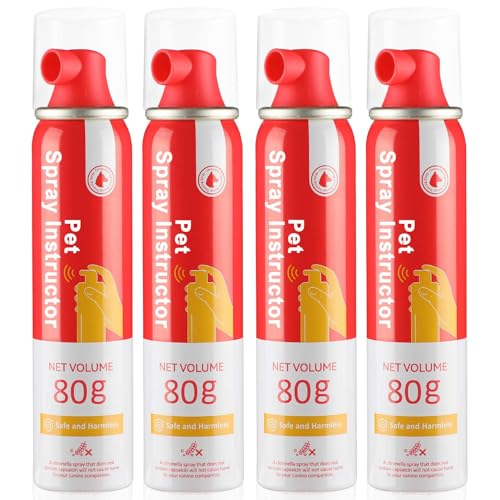 KDSZJDV Korrekturspray Hundetrainer, 80 ml, 4 Stück, Korrekturspray für Hunde, um Bellen, Lebensmittelstehlen, Hundekämpfe, Angriffe und unerwünschtes Hundeverhalten zu stoppen, sicher von KDSZJDV