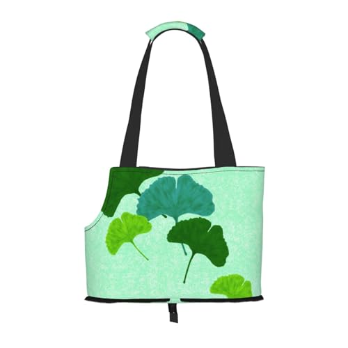 Aquarell Ginkgo Biloba Blatt, Weiche Reise-Tragetasche für Haustiere, Handtasche, tragbare Schultertasche für kleine Haustiere von KEDDJI