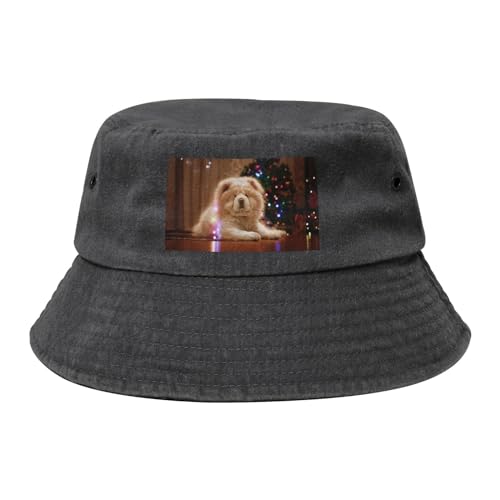 Chow Chow Weiße Flauschige Hunde Haustiere Hunde Weihnachten, Bucket Hat Erwachsene Fischerhut Läufermütze Fischerhüte Sonnenhut von KEDDJI