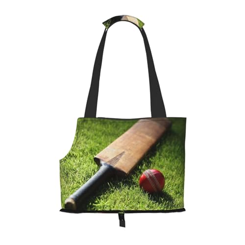 Cricketschläger und Ball, Weiche Reise-Tragetasche für Haustiere, Handtasche, tragbare Schultertasche für kleine Haustiere von KEDDJI