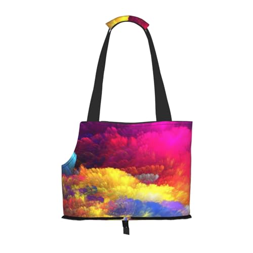 Druck Aquarell Kunst schöne Tinte, Weiche Reise-Tragetasche für Haustiere, Handtasche, tragbare Schultertasche für kleine Haustiere von KEDDJI