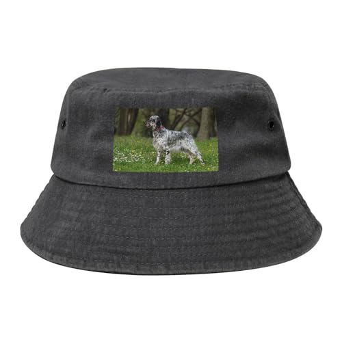 English Setter Rasen Haustiere Hunde English Setter, Bucket Hat Erwachsene Fischerhut Läufermütze Fischerhüte Sonnenhut von KEDDJI