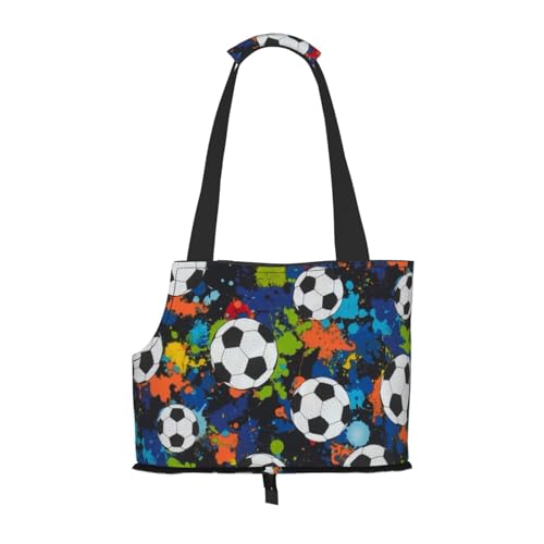 Fußball Sport Ball Athletisch, Weiche Reise-Tragetasche für Haustiere, Handtasche, tragbare Schultertasche für kleine Haustiere von KEDDJI