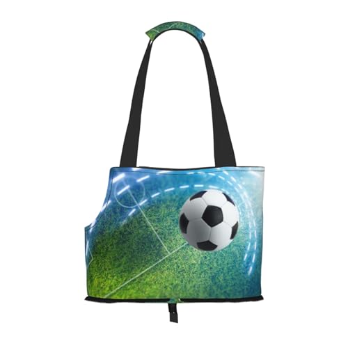 Fußball Sport Ball gedruckt, Weiche Reise-Tragetasche für Haustiere, Handtasche, tragbare Schultertasche für kleine Haustiere von KEDDJI