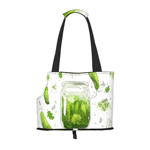 Gurken-Pickle, Weiche Reise-Tragetasche für Haustiere, Handtasche, tragbare Schultertasche für kleine Haustiere von KEDDJI