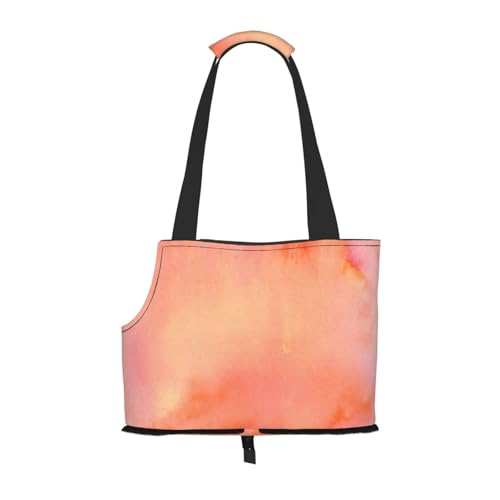 Koralle Aquarelltöne Rosa Orange, Weiche Reise-Tragetasche für Haustiere, Handtasche, tragbare Schultertasche für kleine Haustiere von KEDDJI