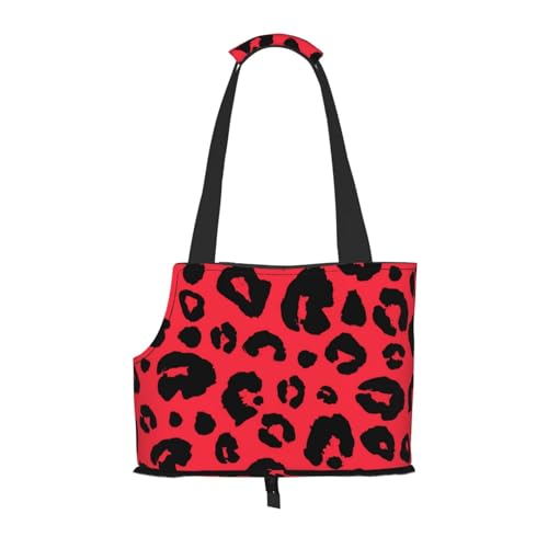 Leopard Löwe Tiger Tier Pri, Weiche Reise-Tragetasche für Haustiere, Handtasche, tragbare Schultertasche für kleine Haustiere von KEDDJI