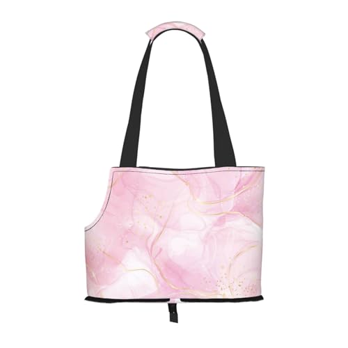 Pastell Rpse Rosa Marmor, Weiche Reise-Tragetasche für Haustiere, Handtasche, tragbare Schultertasche für kleine Haustiere von KEDDJI