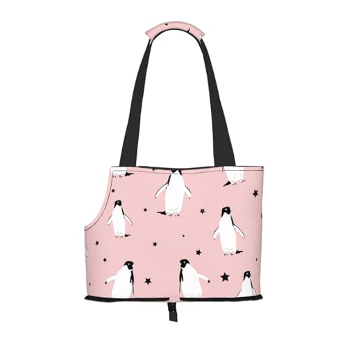 Pinguine Sterne Seevogel, Weiche Reise-Tragetasche für Haustiere, Handtasche, tragbare Schultertasche für kleine Haustiere von KEDDJI