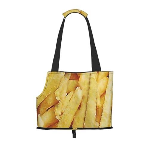 Pommes Frites, Weiche Reise-Tragetasche für Haustiere, Handtasche, tragbare Schultertasche für kleine Haustiere von KEDDJI