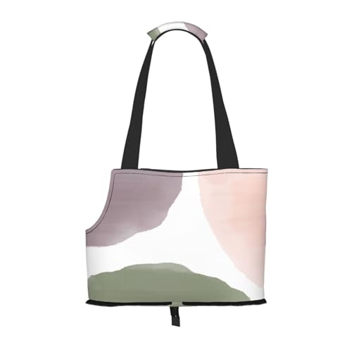 Rose Traube & Salbei Moderne Aquarell Kreise, Weiche Reise-Tragetasche für Haustiere, Handtasche, tragbare Schultertasche für kleine Haustiere von KEDDJI